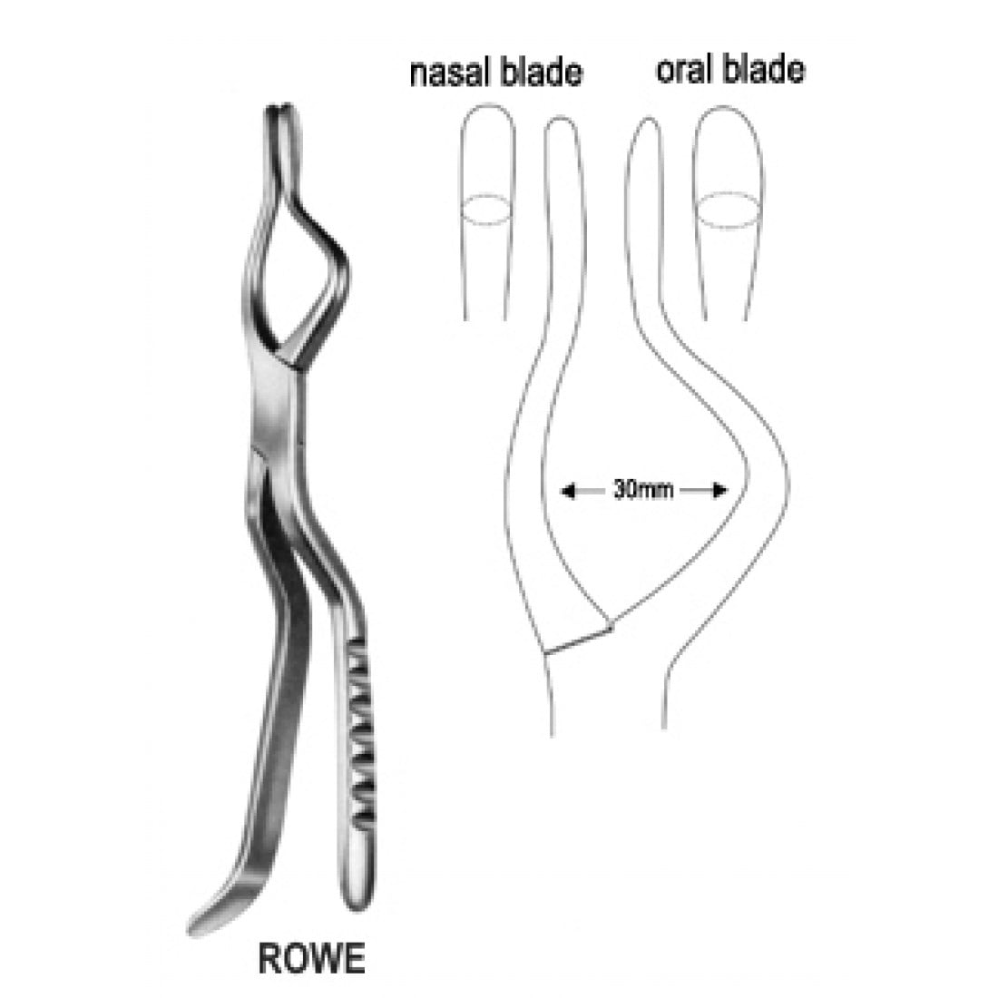 49.1190.23 Rowe Forseps Sol 23.5cm