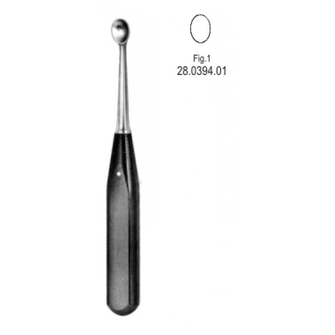 28.0394.01 Volkmann Kemik Küreti  17cm Fig.1