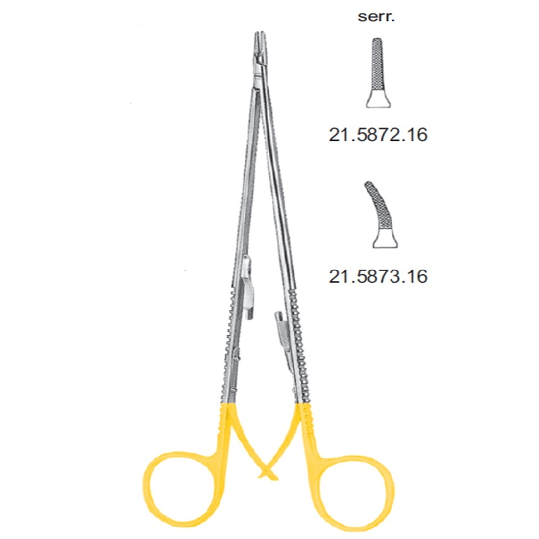 21.5873.16 Mayo Castroviejo Portegü Eğri Tırtıklı 16cm TC