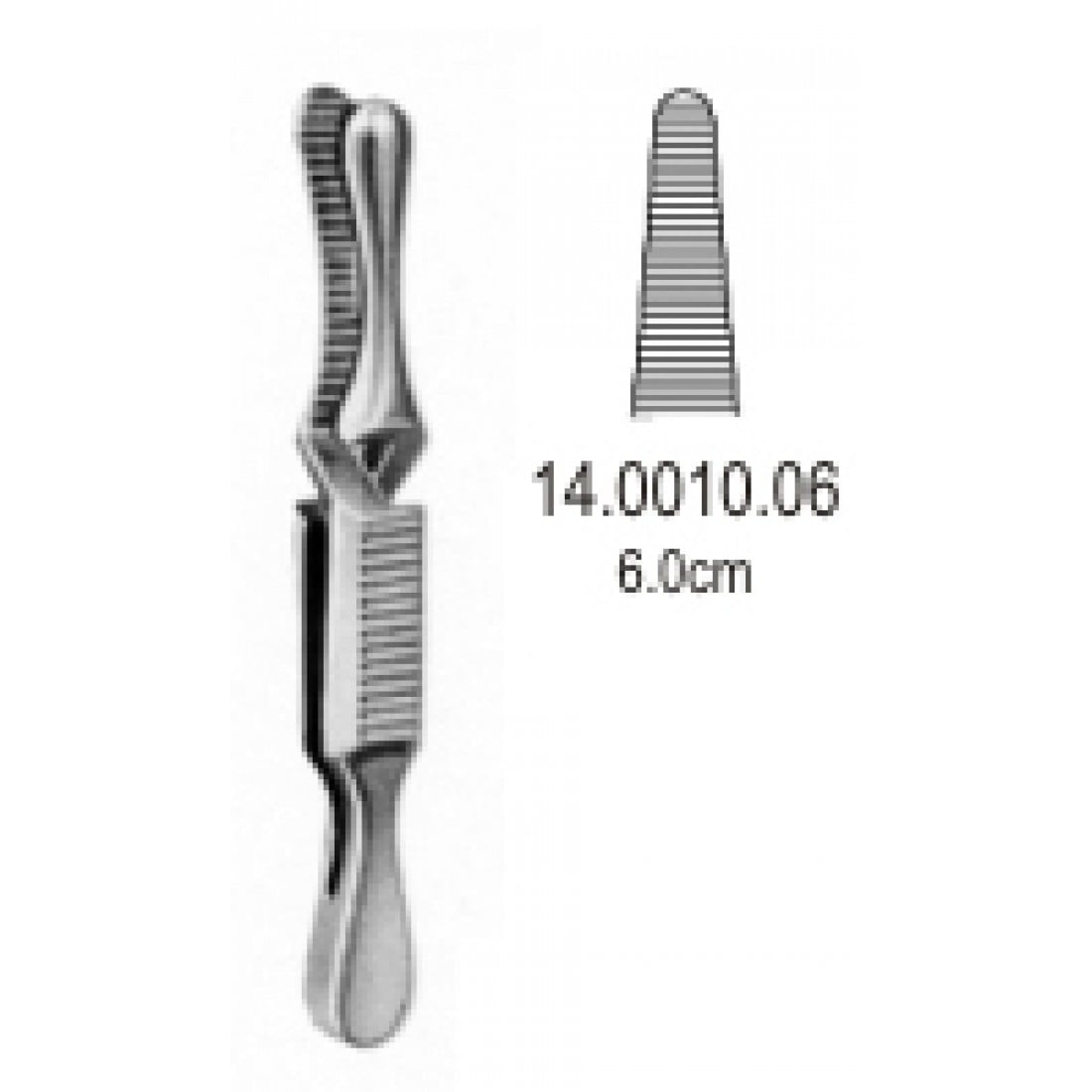 14.0010.06 Dieffenbach Bulldog Klemp Düz 6.0cm