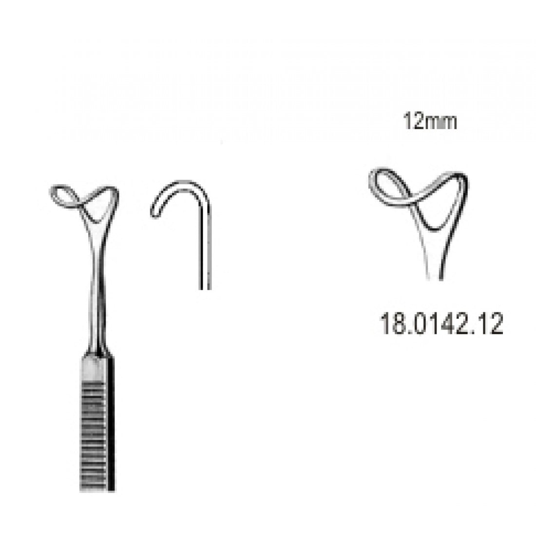 18.0142.12 Ekartör  Oyuk blade 12mmx16cm