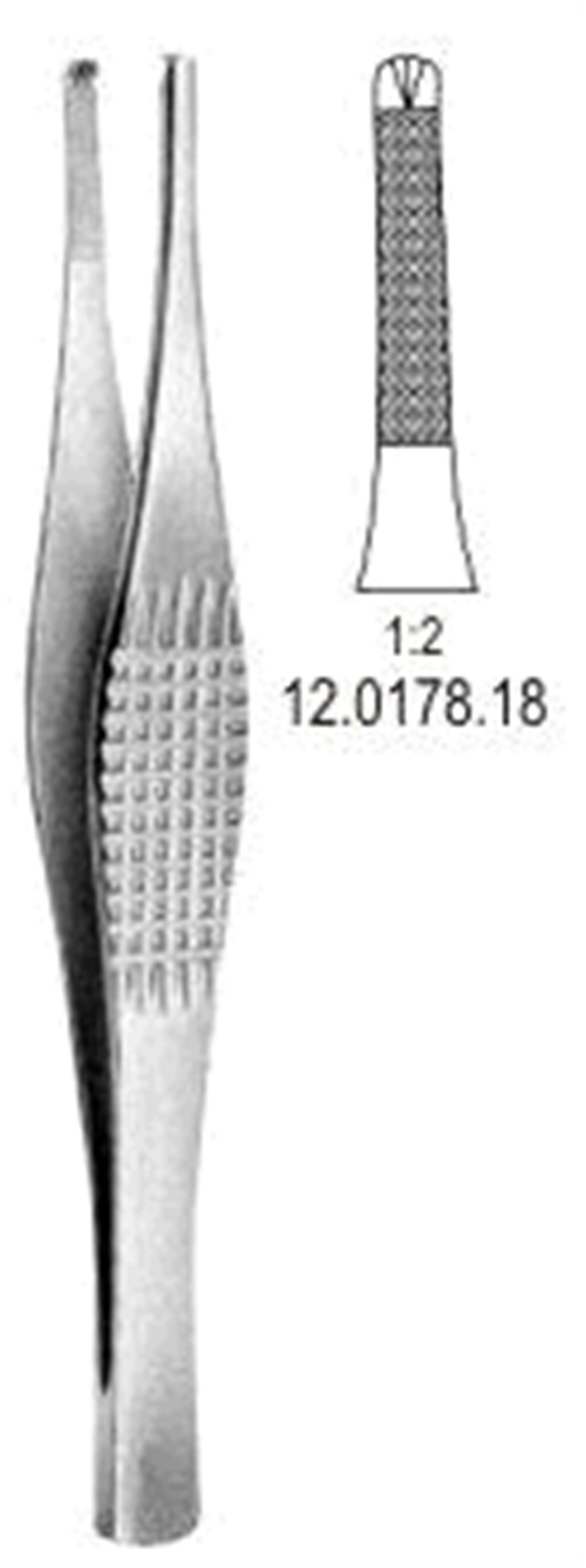 12.0178.18 Ramsay Doku Forsepsi 1x2T, 18cm