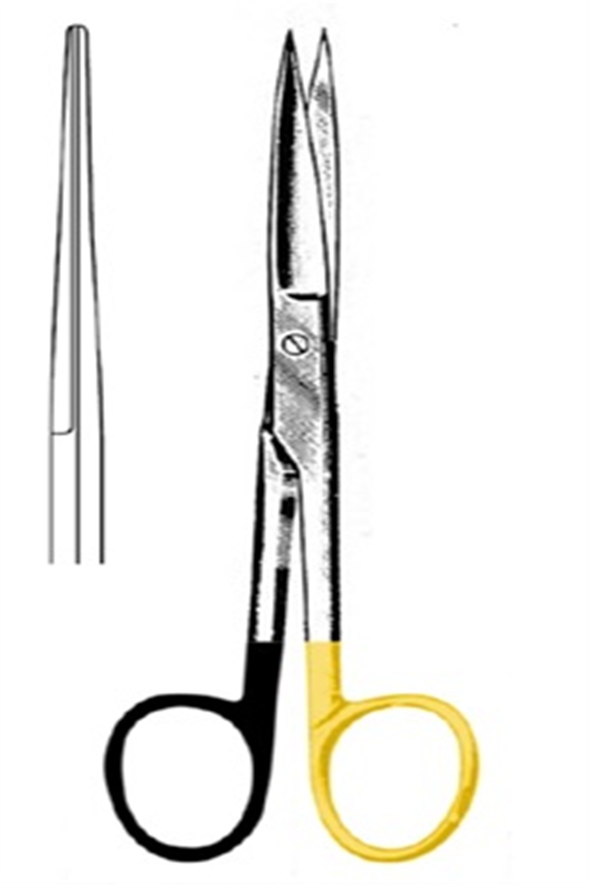 09.5038.14 Deaver Makas Düz Keskin/Keskin 14cm S/CUT, TC