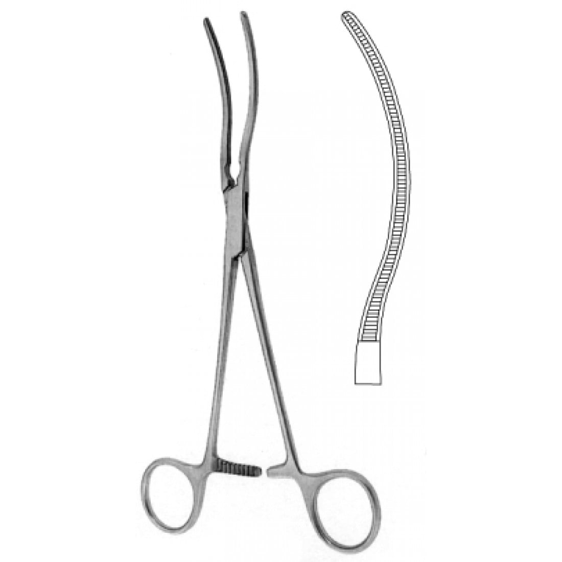 34.0236.22 Potts/Glover Atravmatik Forseps  22cm