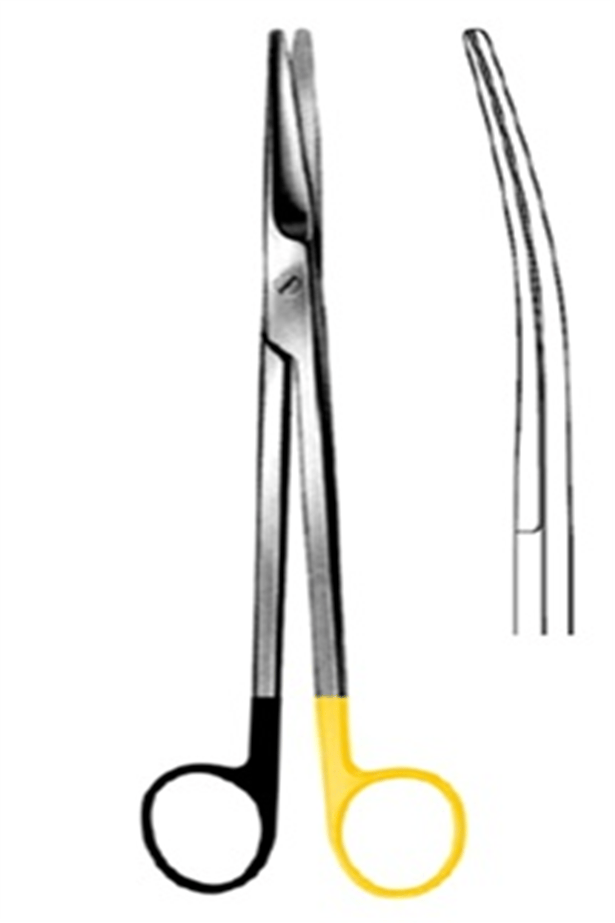 09.5059.22 Mayo Harrington Makas Eğri 22cm S/CUT, TC