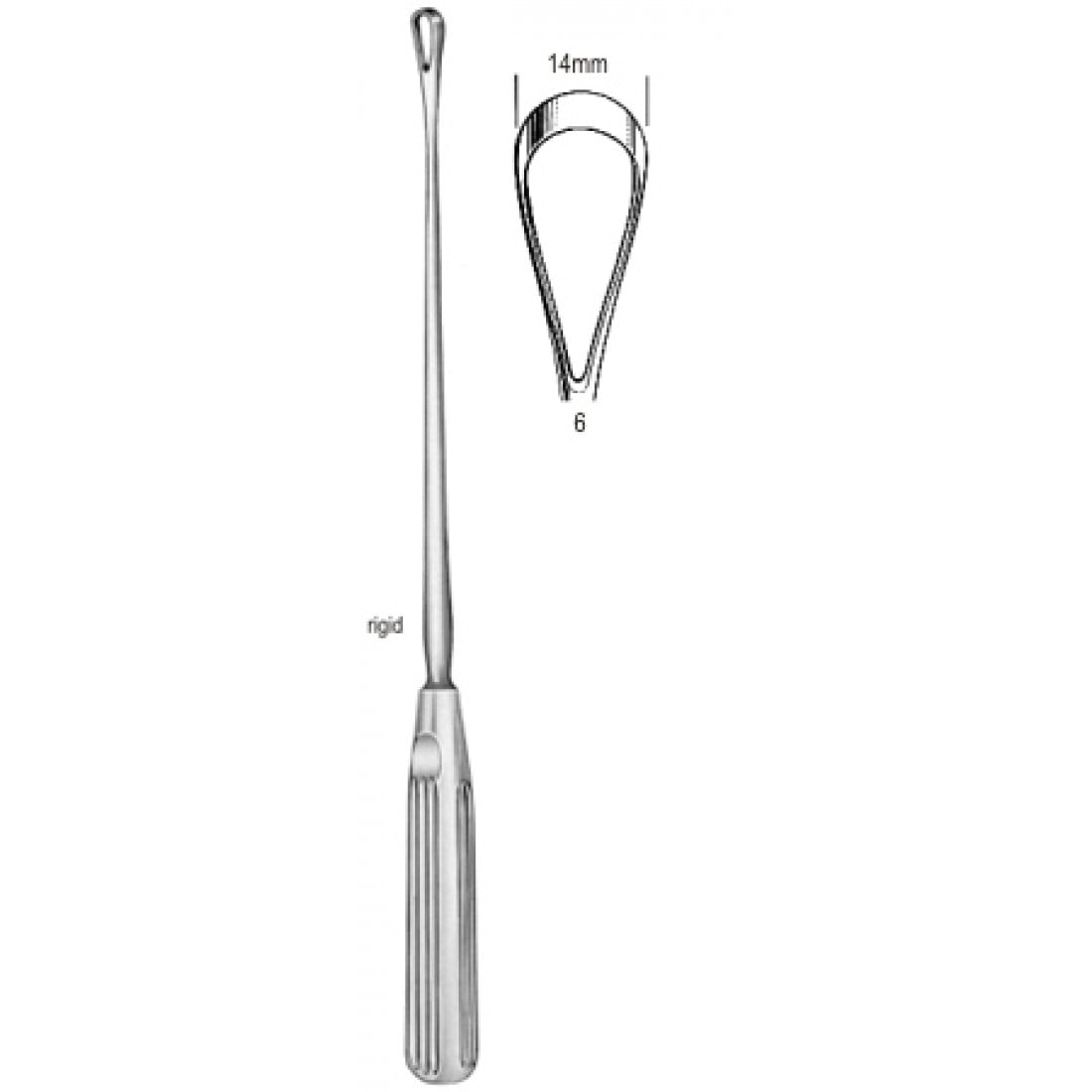 60.0842.14 Sims Rahim Küreti Sert Künt 14mm 31cm Fig.6