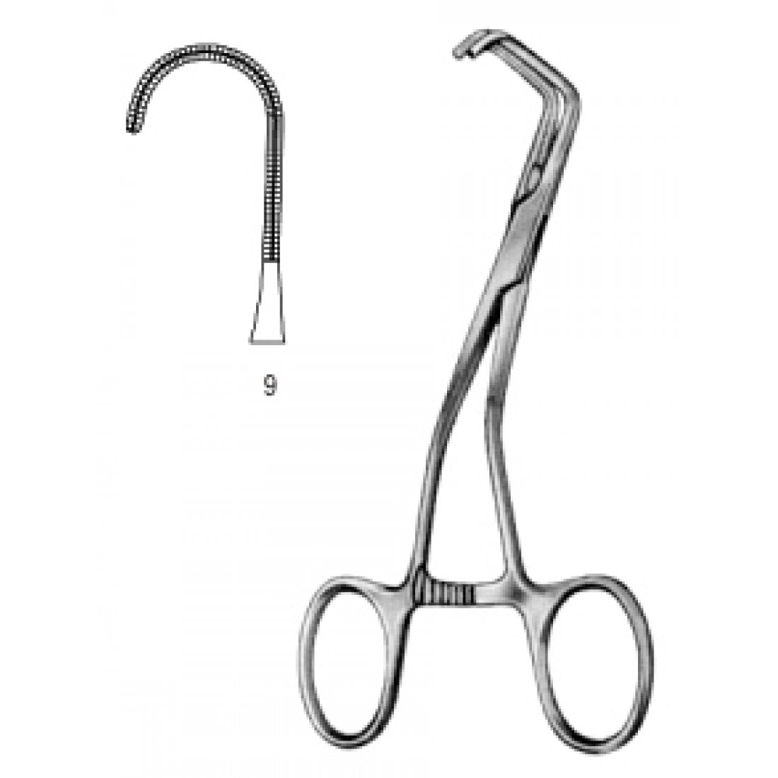 34.0634.09 Yenidoğan & Çocuk Klemp Eğri İnce Fig.9 13.5cm