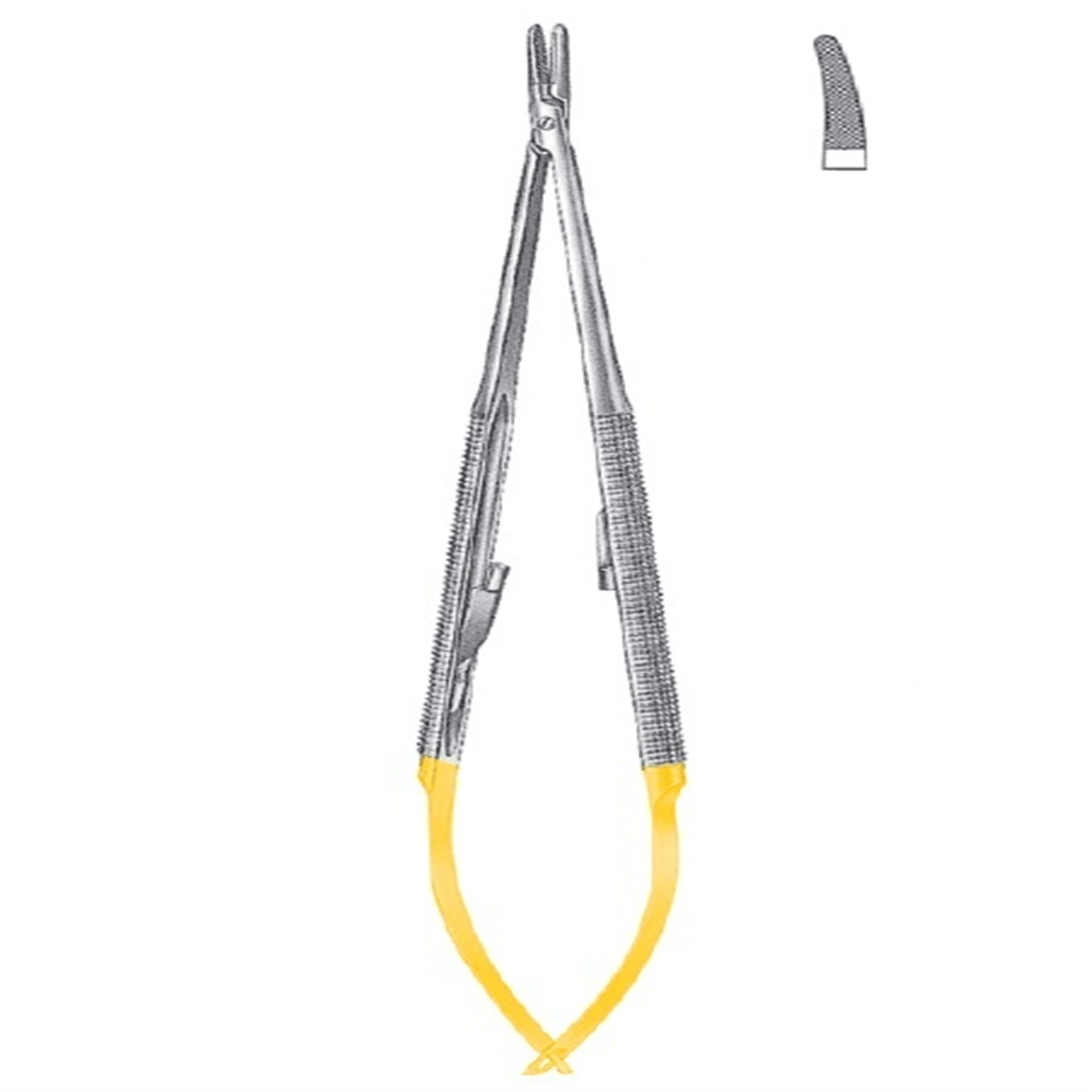 21.5997.23 Castroviejo Mikro Portegü Eğri 23cm TC 
