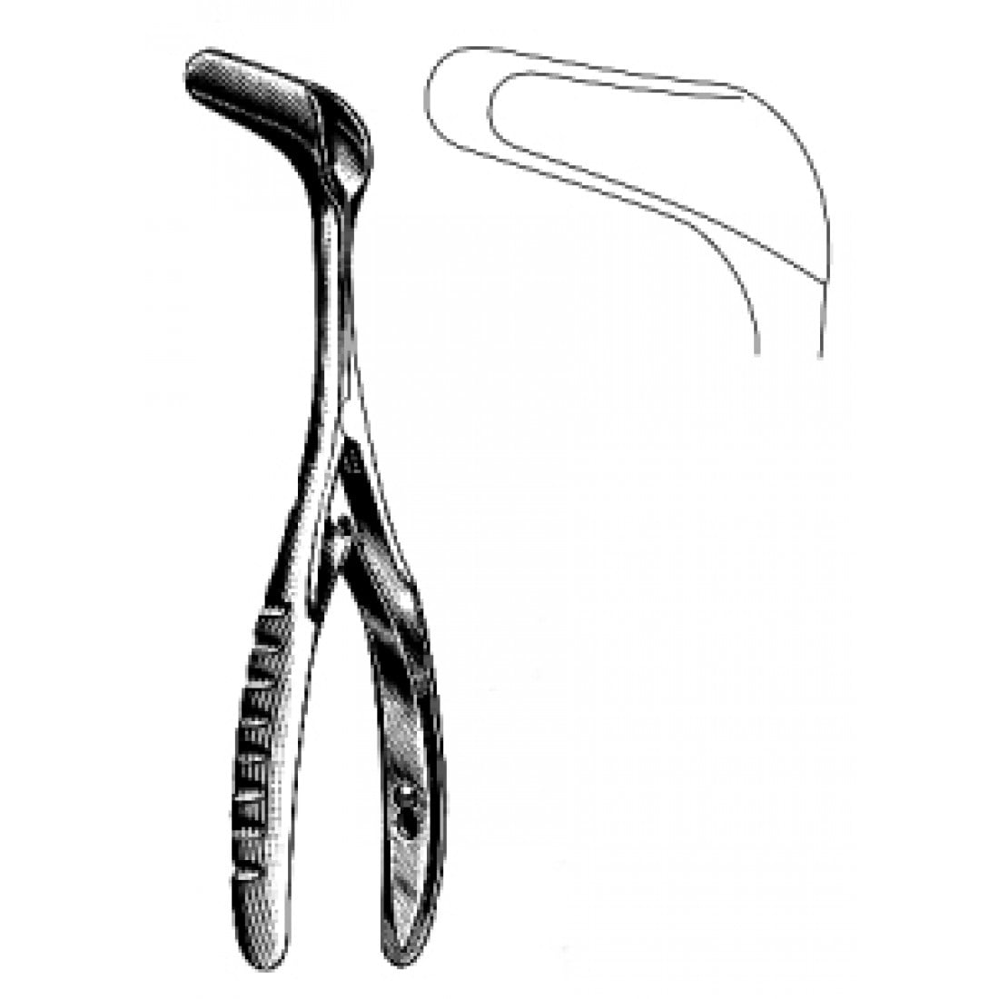 46.0036.14 Schwarz Burun Spekulumu 14cm