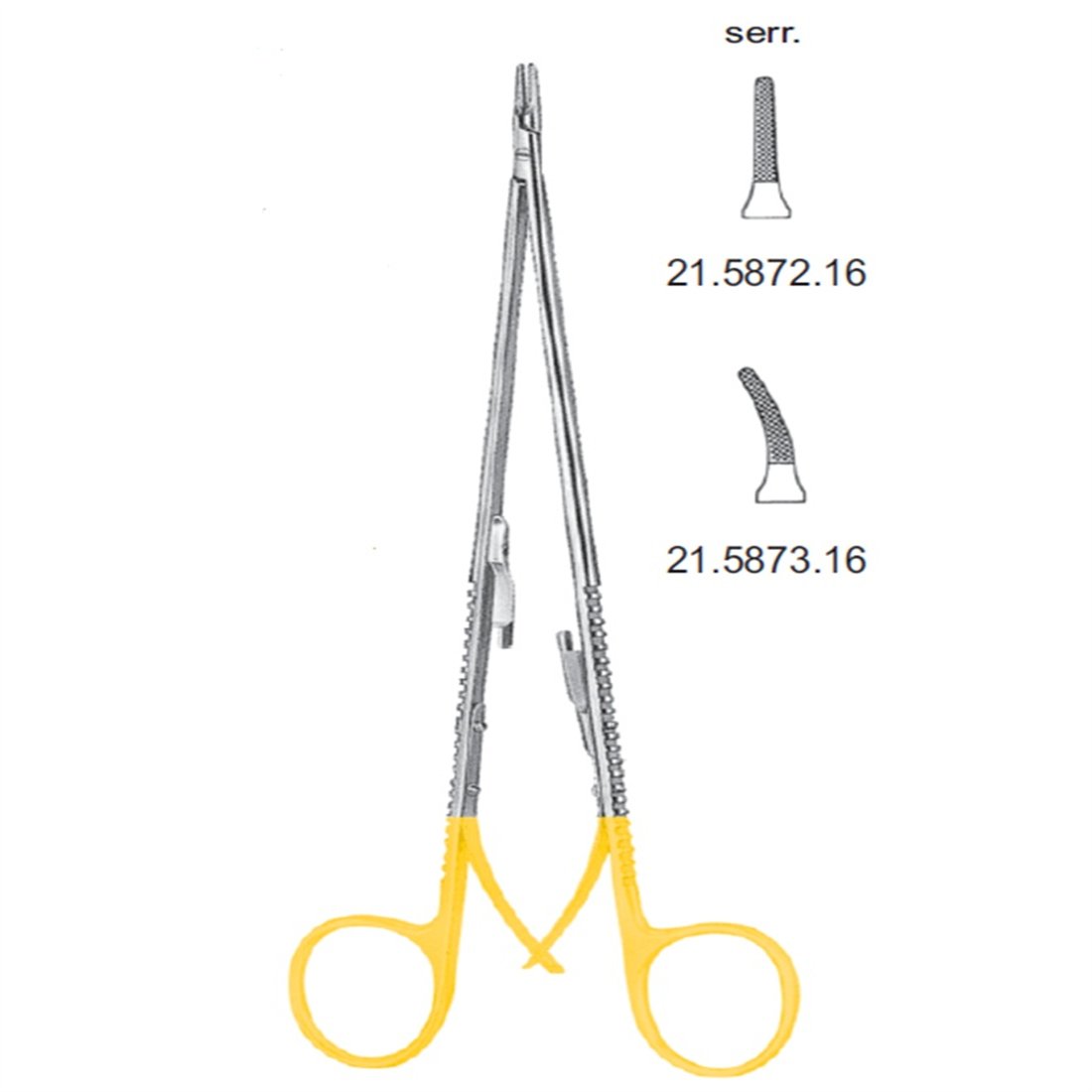 21.5872.16 Mayo Castroviejo Portegü Düz Tırtıklı 16cm TC