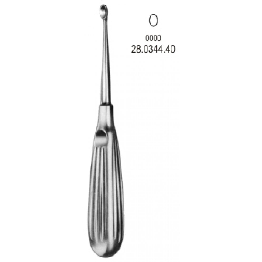 28.0344.40 Volkmann Kemik Küreti 17cm, Fig.0000