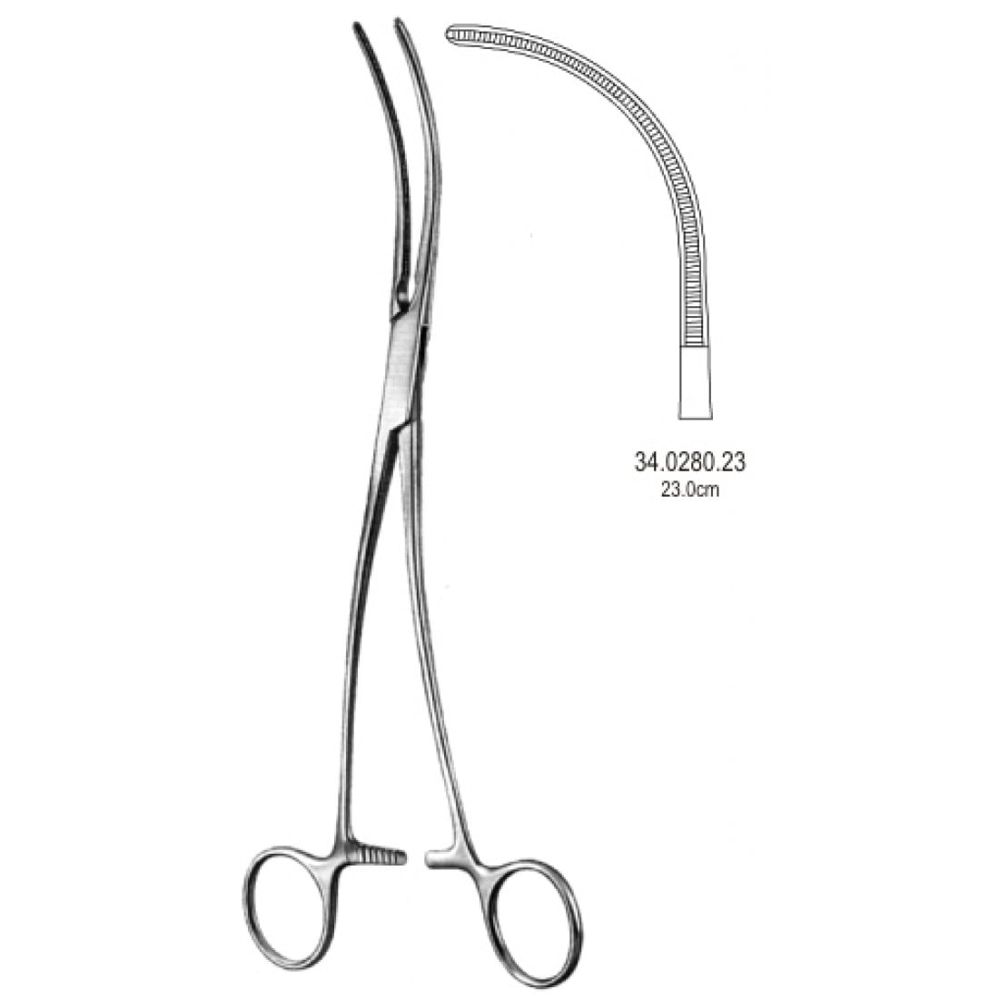 34.0280.23 DeBakey Bahnson Aort Anevrizma Klemp 23cm
