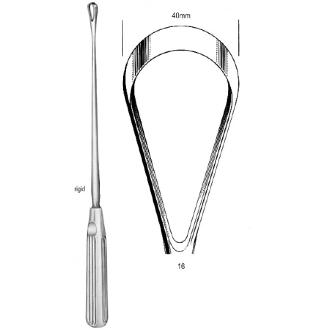 60.0842.40 Sims Rahim Küreti Sert Künt 40mm 31cm Fig.16