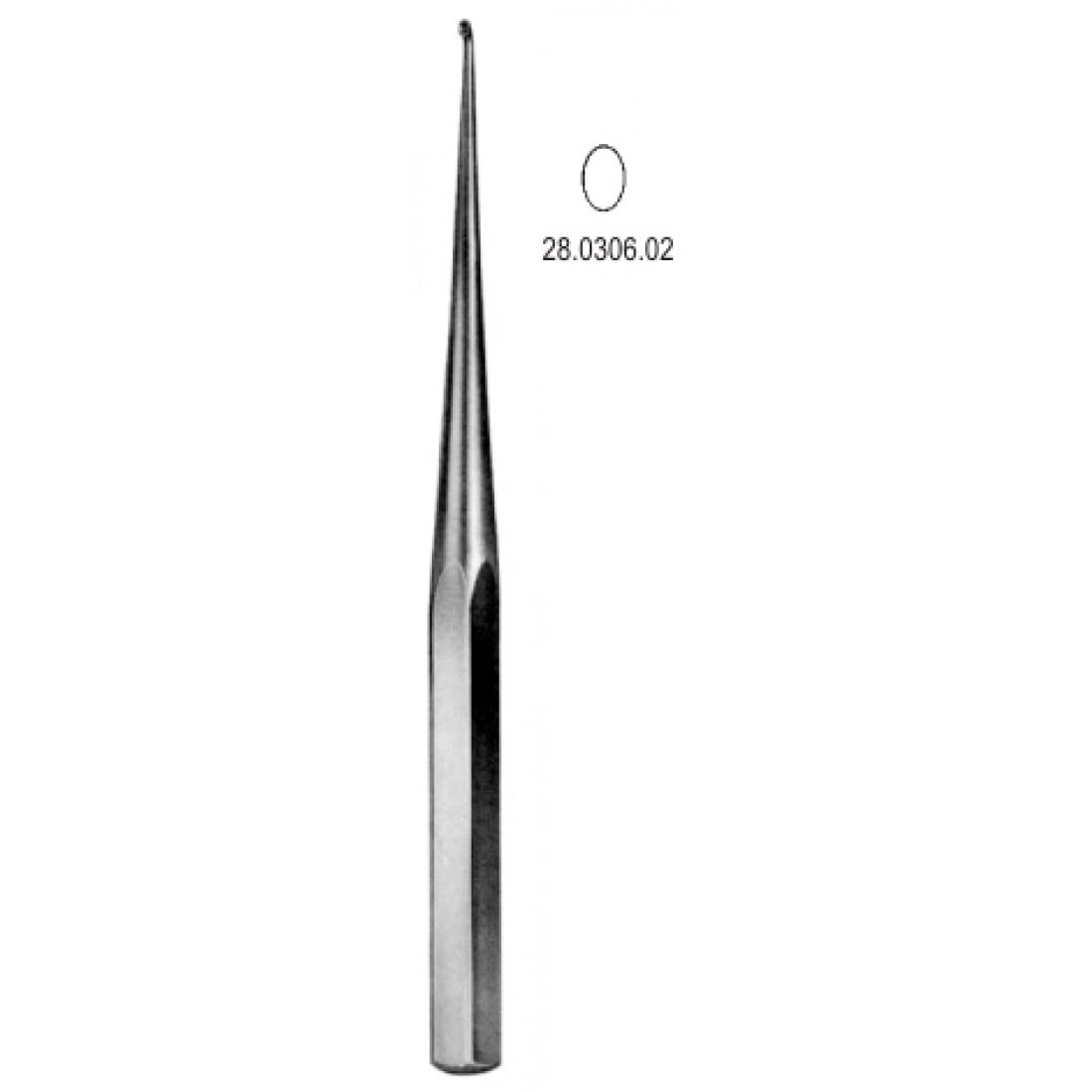 28.0306.02 Bruns Kemik Küreti  23cm, Fig.2