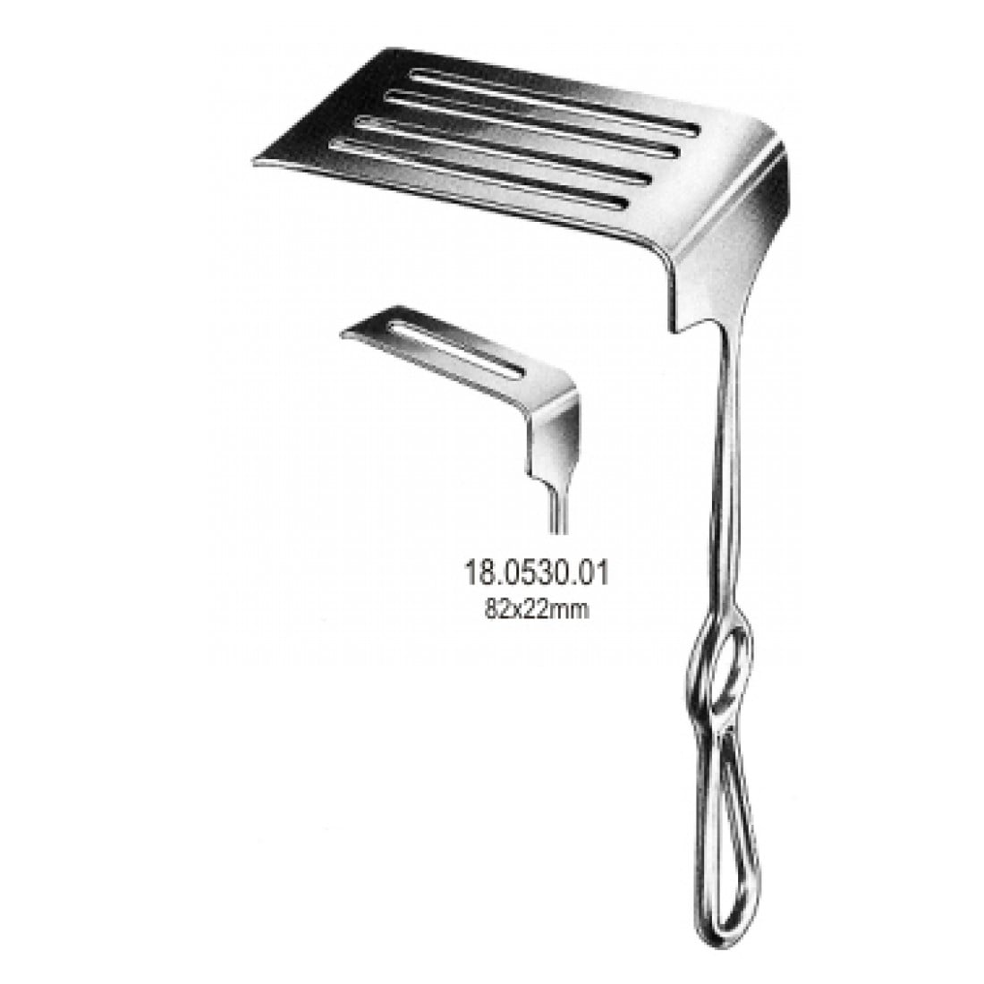 18.0530.01 Coryllos Thorax Retractor 82x22mm, 24cm