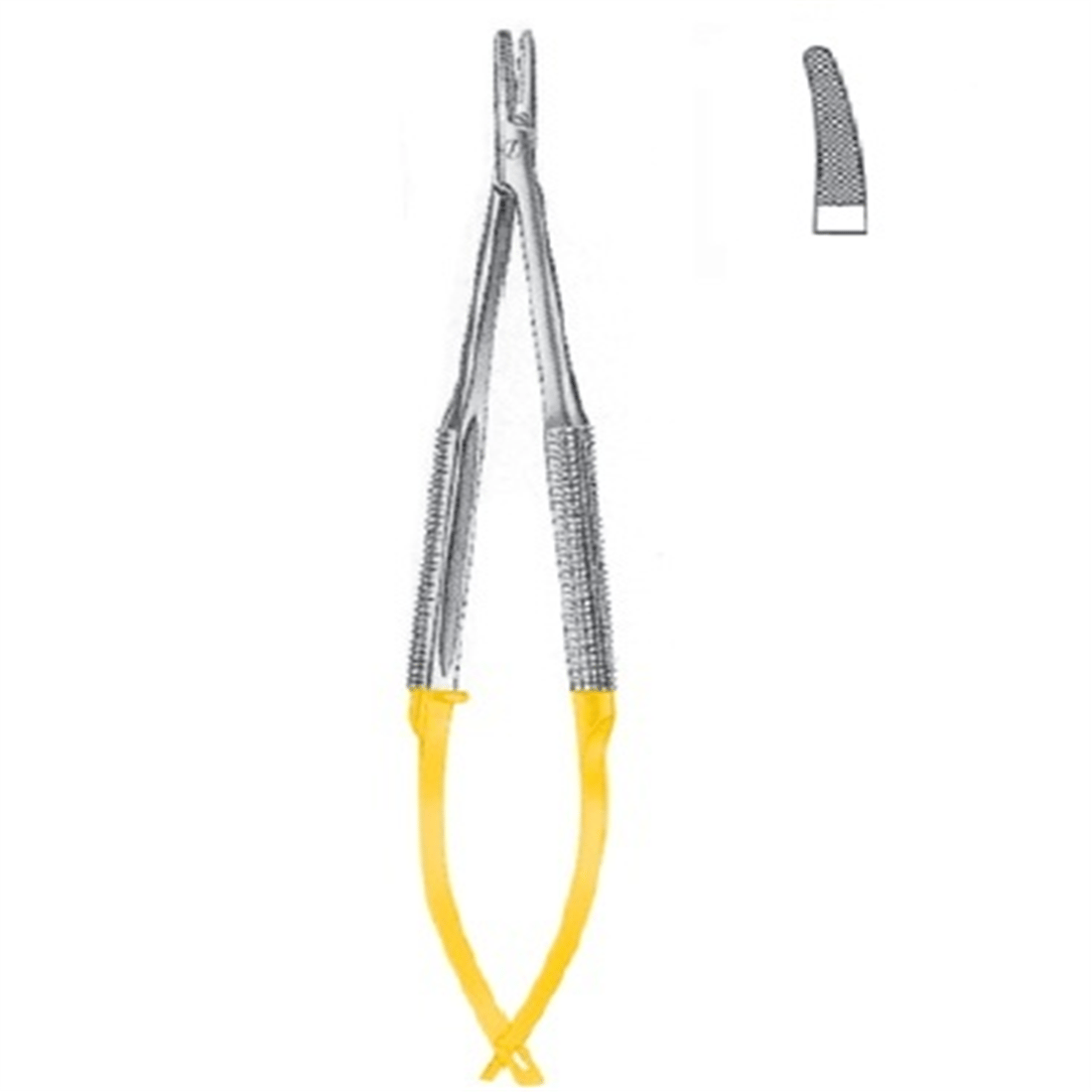 21.5977.21 Castroviejo Mikro Portegü Eğri 21cm TC 