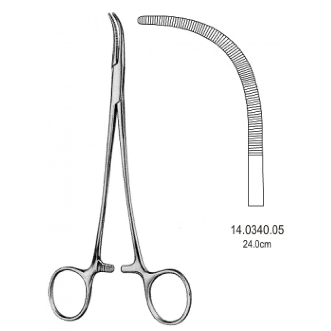 14.0340.05 Overholt Diseksiyon & Ligaşür Forseps 24.5cm Fig.5