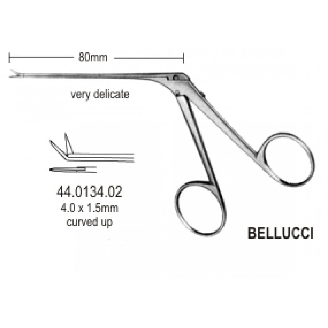 44.0134.02 Bellucci Mikro Standart Makas 5.5mm Yukarı Açılı