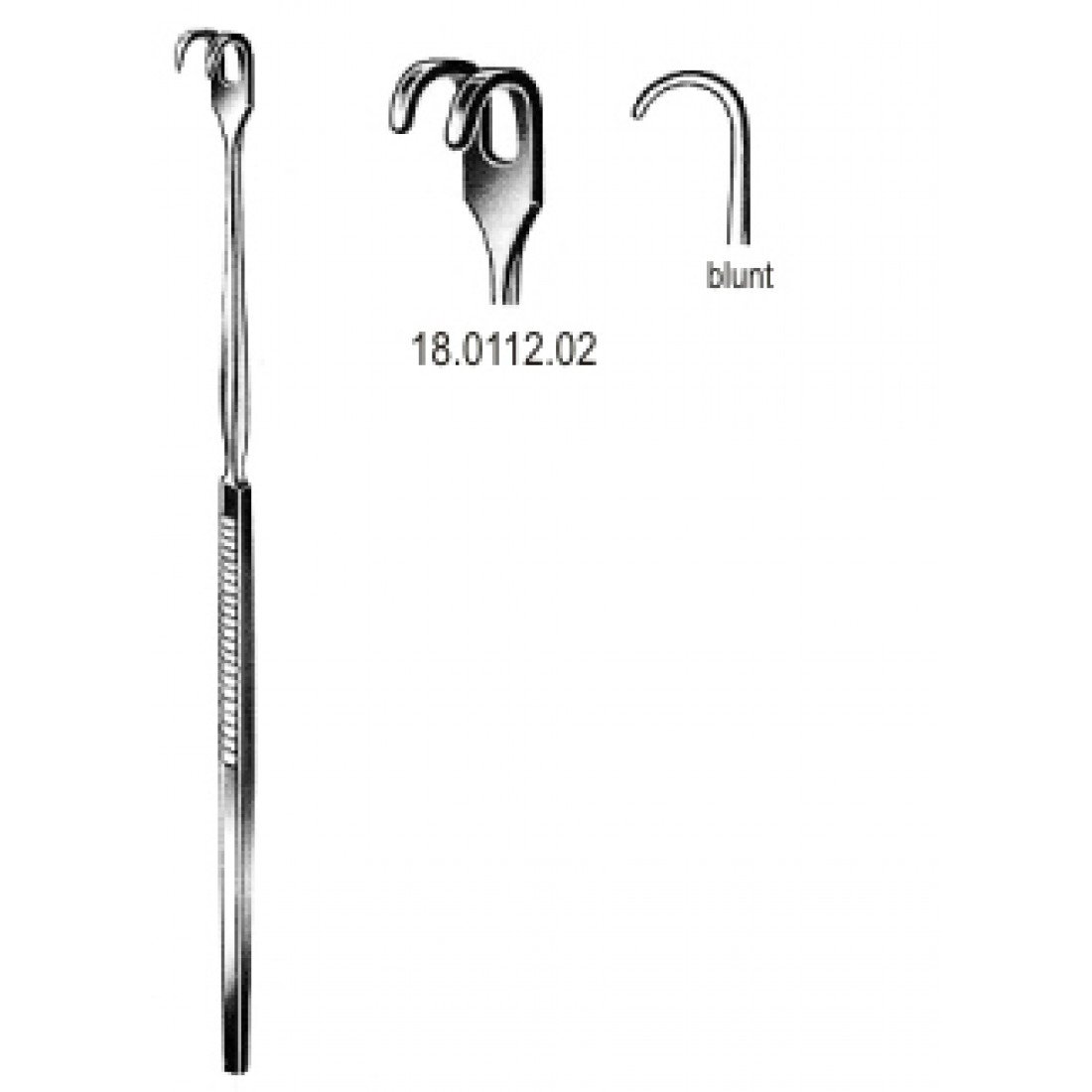 18.0112.02 Ekartör Trakeal Künt 2pr. 16cm