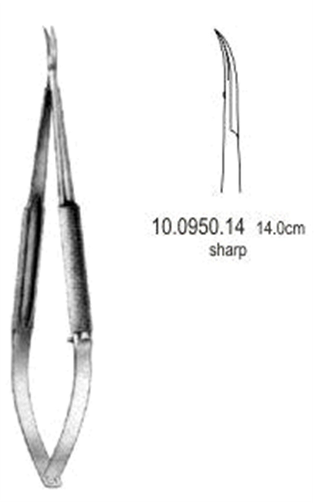 Gomel Mikro Makas Eğri 14cm