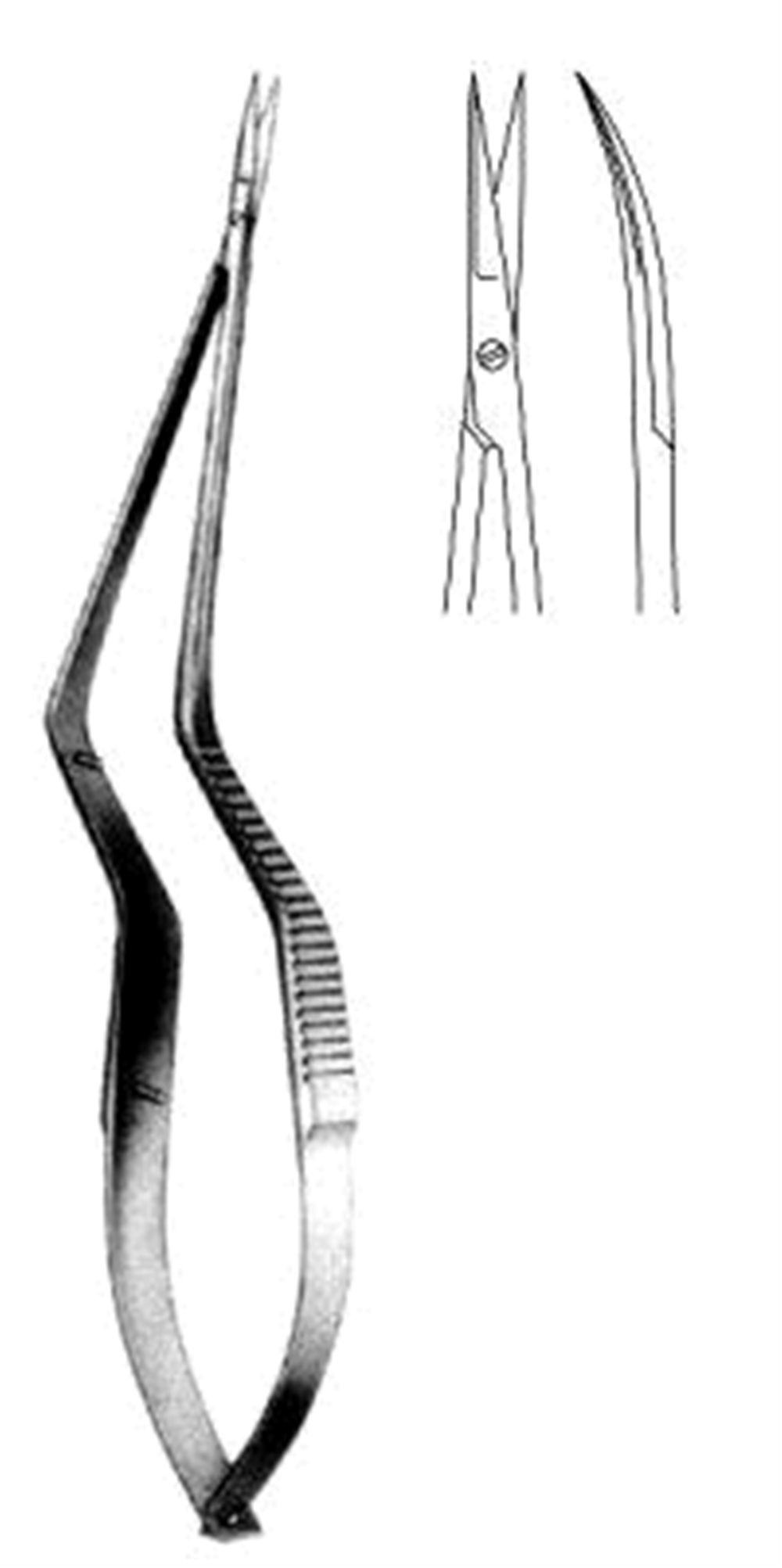 Mikro Makas Eğri Bayonet 18.5cm