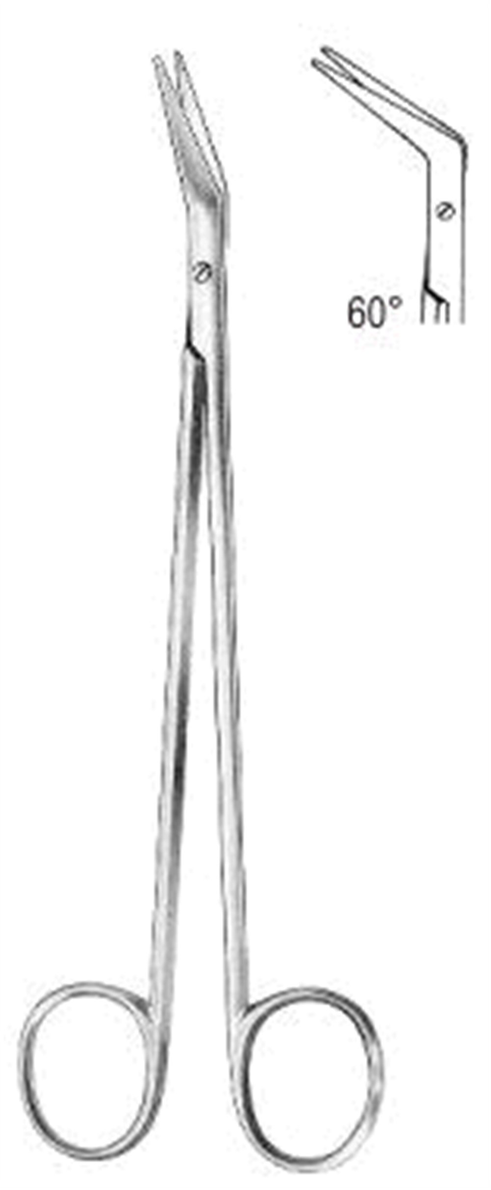 POTTS-SMITH Vasküler Makas 60ø, 19cm