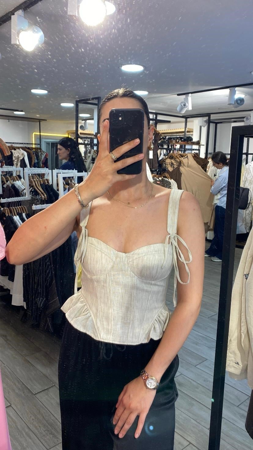 Gloplu keten askılı crop