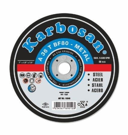 Karbosan Kesme Taşı Nk Düz 180 X 3.0 X 22 A 36 T Bf80