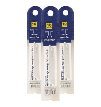 Master Maket Bıçağı Ağzı 18 mm 0.50 mm (10 Ad)