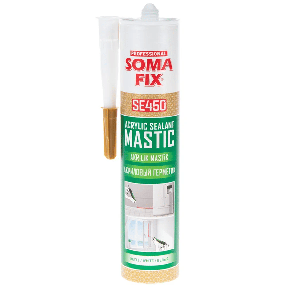 Somafix SE450 Akrilik Mastik Beyaz 450Gr