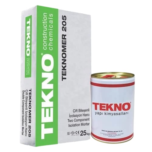 Teknomer 205 Ex Set Çift Bileş. Tam Elastik, Su Yalıtım Malz. 35 Kg-Set