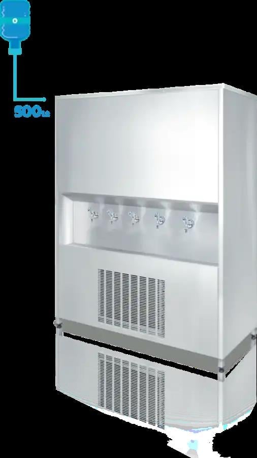 Emsaş EM500 Soğuk Su Sebili, 500 Litre, Komple Paslanmaz,4 Musluklu
