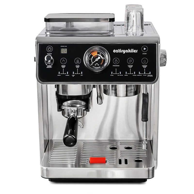 Öztiryakiler Mini Barista Espresso Kahve Makinesi Kahve Değirmenli Tek Gruplu