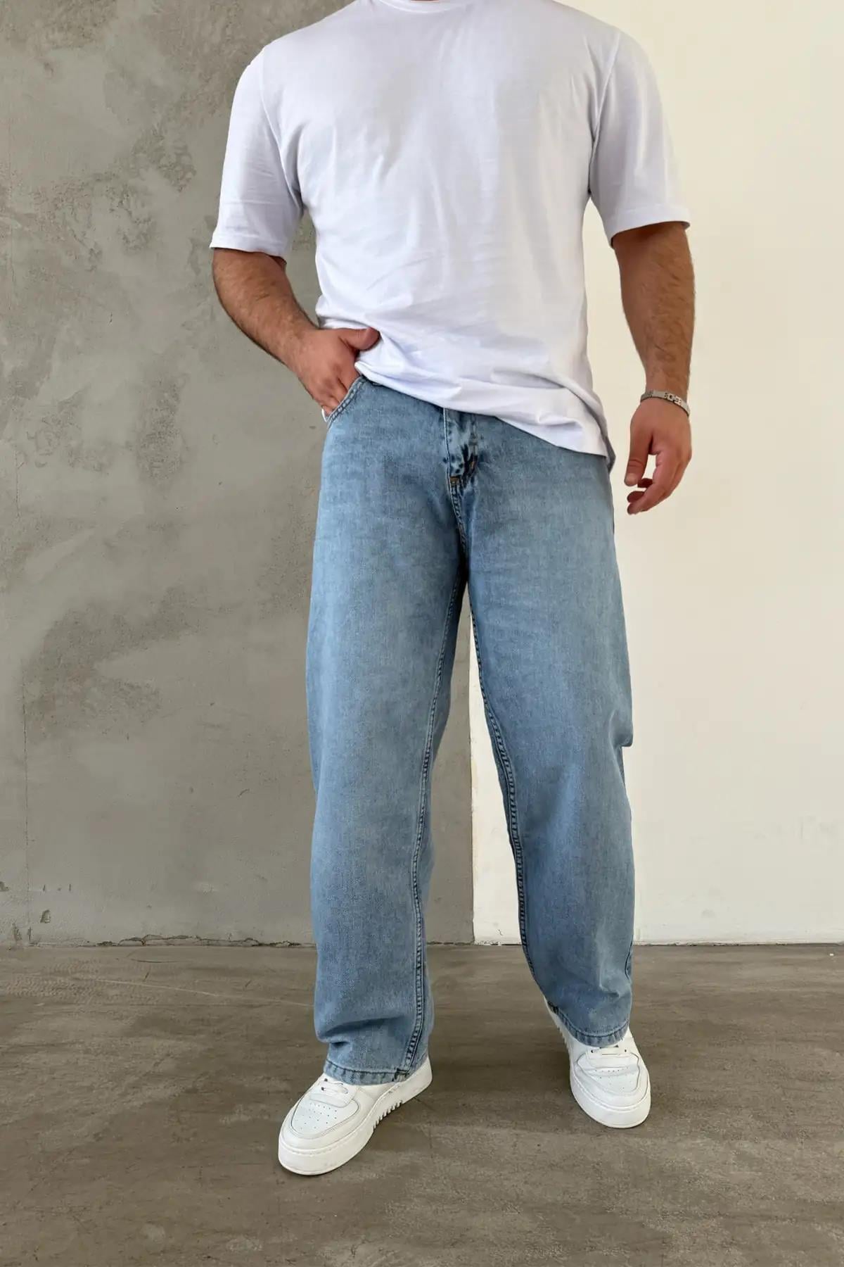 Baggy Kot Pantolon Kar Yıkama