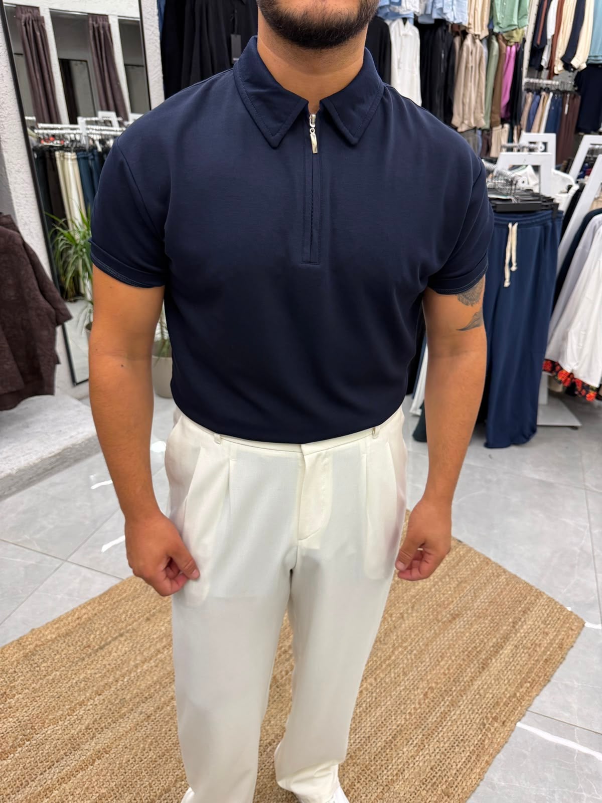 Lacivert Nushi Oysh Polo Yaka