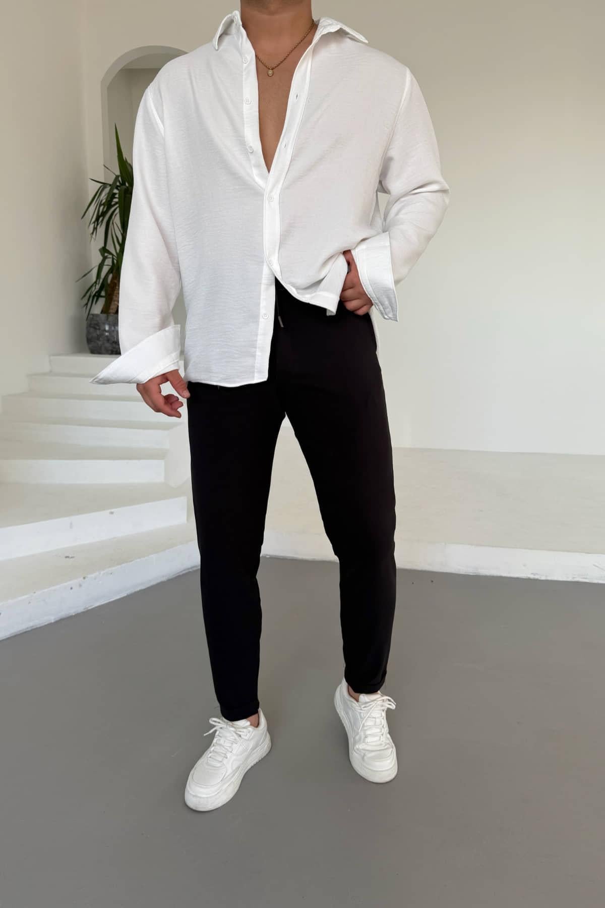 Siyah Duble Paça Jogger