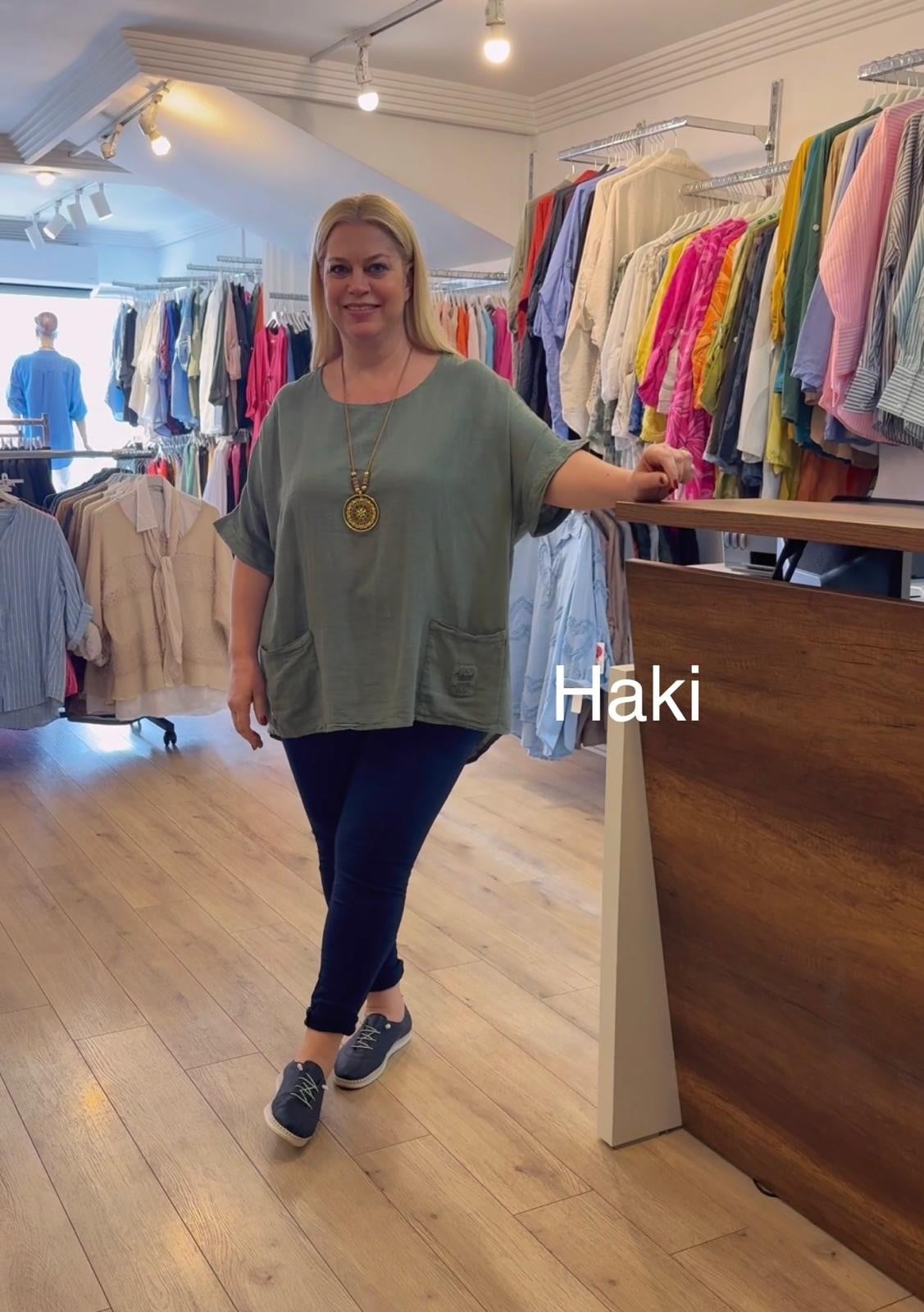 1124 KOLYELİ SALAŞ BLUZ-HAKİ