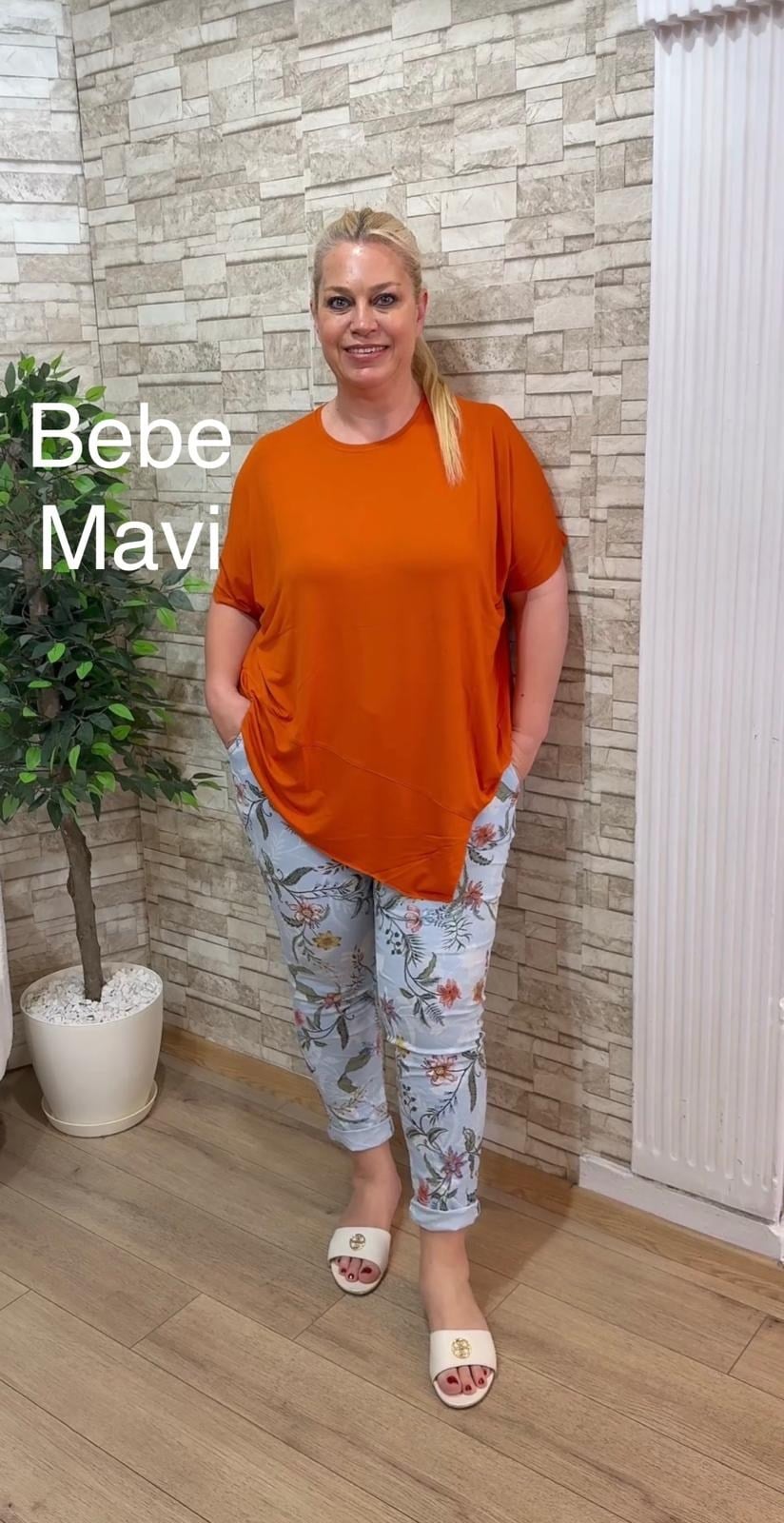 1171 İTALYAN SARMAŞIK DESEN PANTOLON-BEBE MAVİ