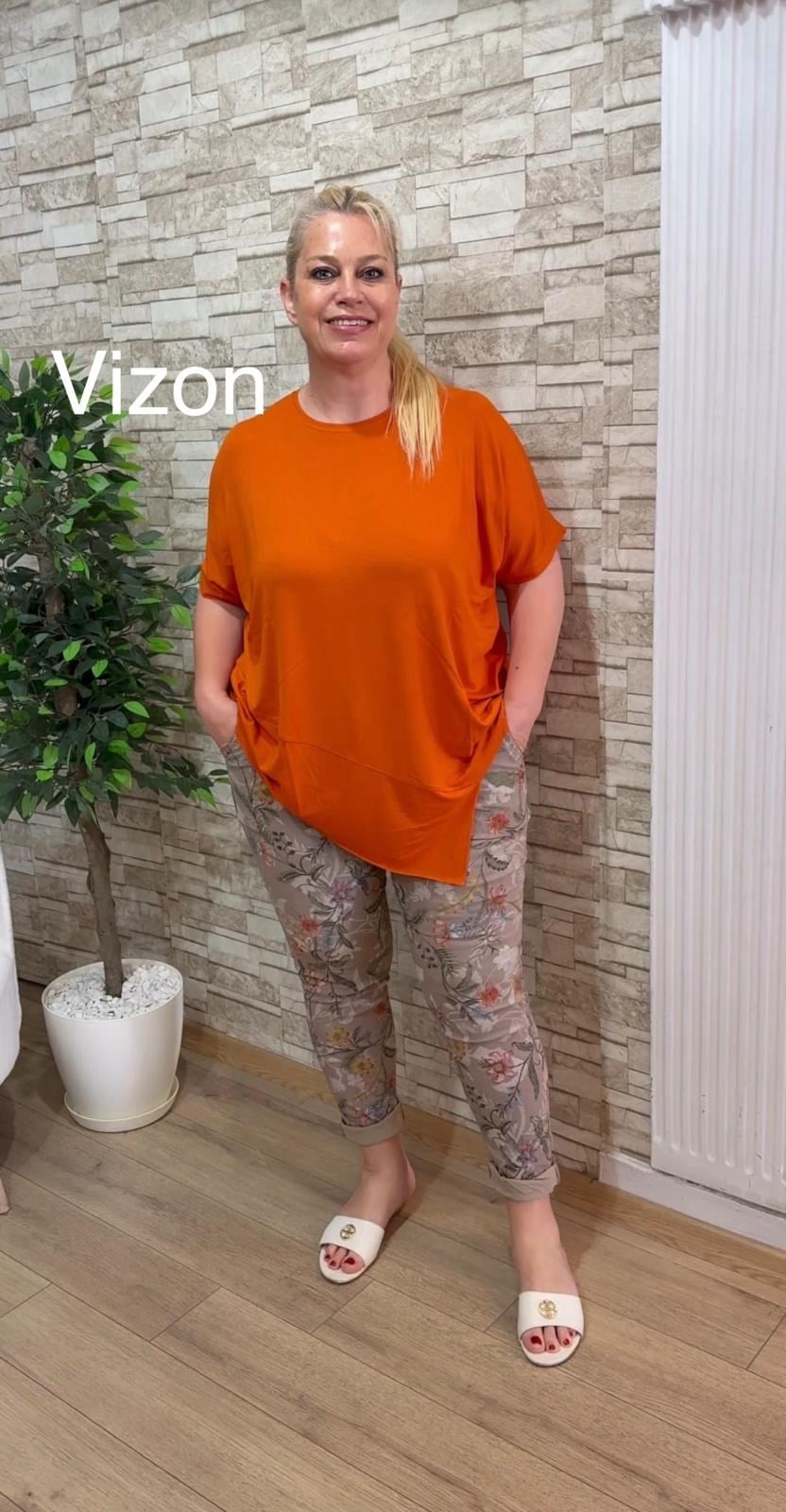 1171 İTALYAN SARMAŞIK DESEN PANTOLON-VİZON