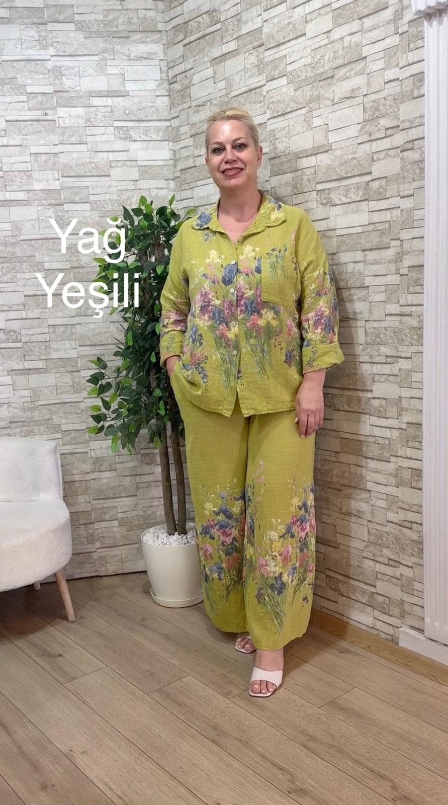 1191 İTALYAN ,RAHAT KALIP,PAMUK TAKIM-YAĞ YEŞİLİ