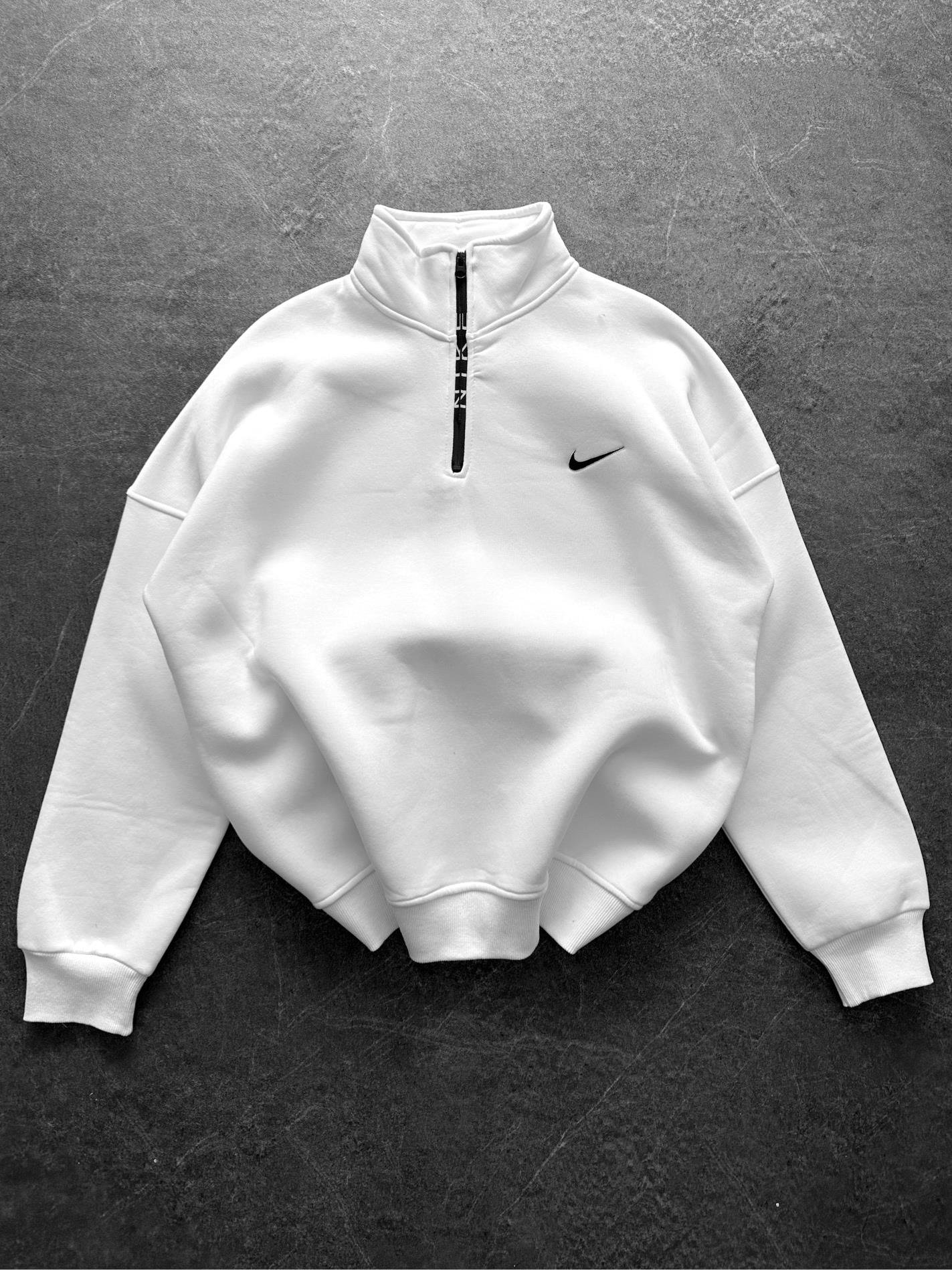 Beyaz Fermuar Nike Sweat
