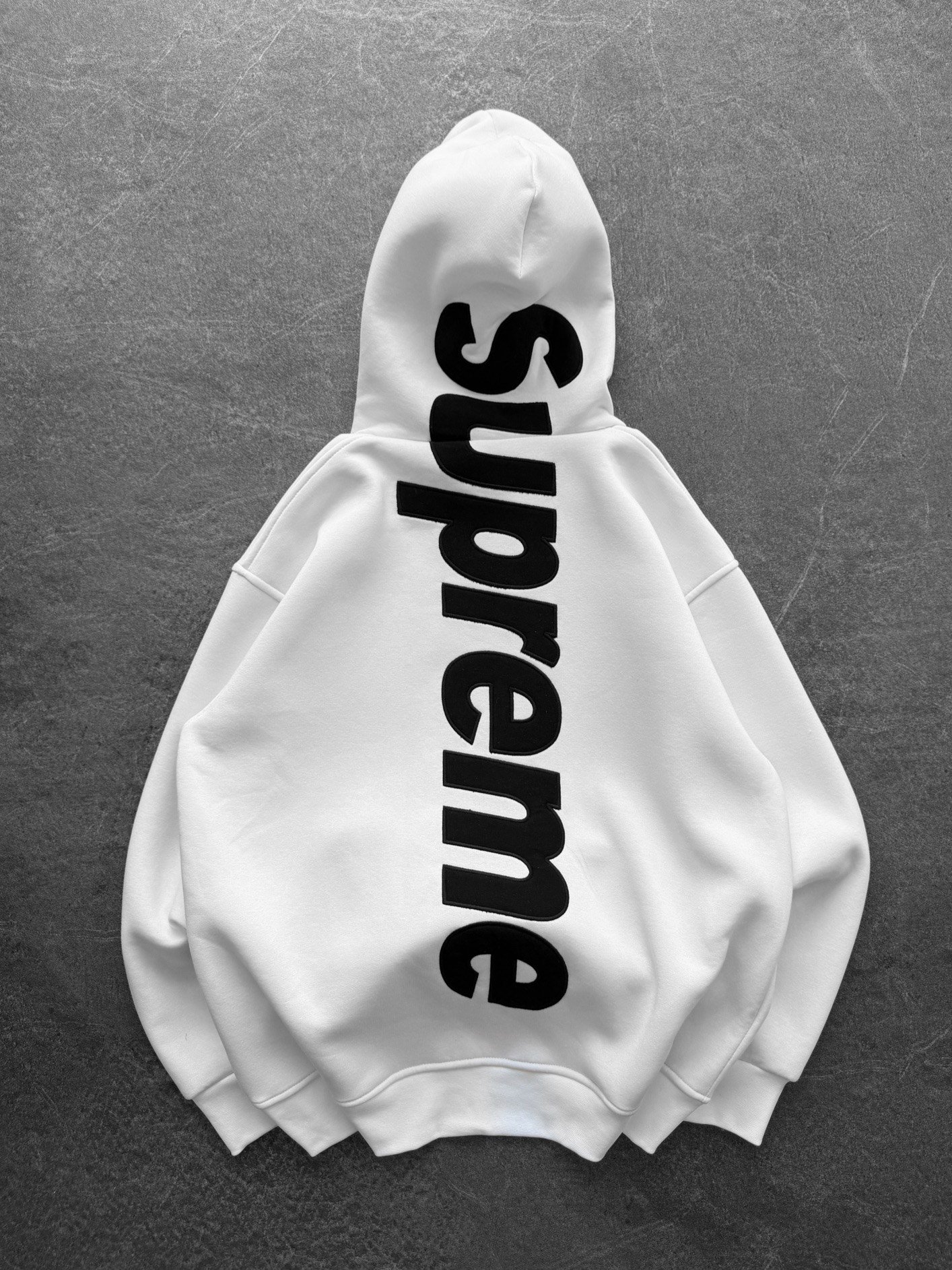 BEYAZ SIRT NAKIŞ SUPREME SWEAT