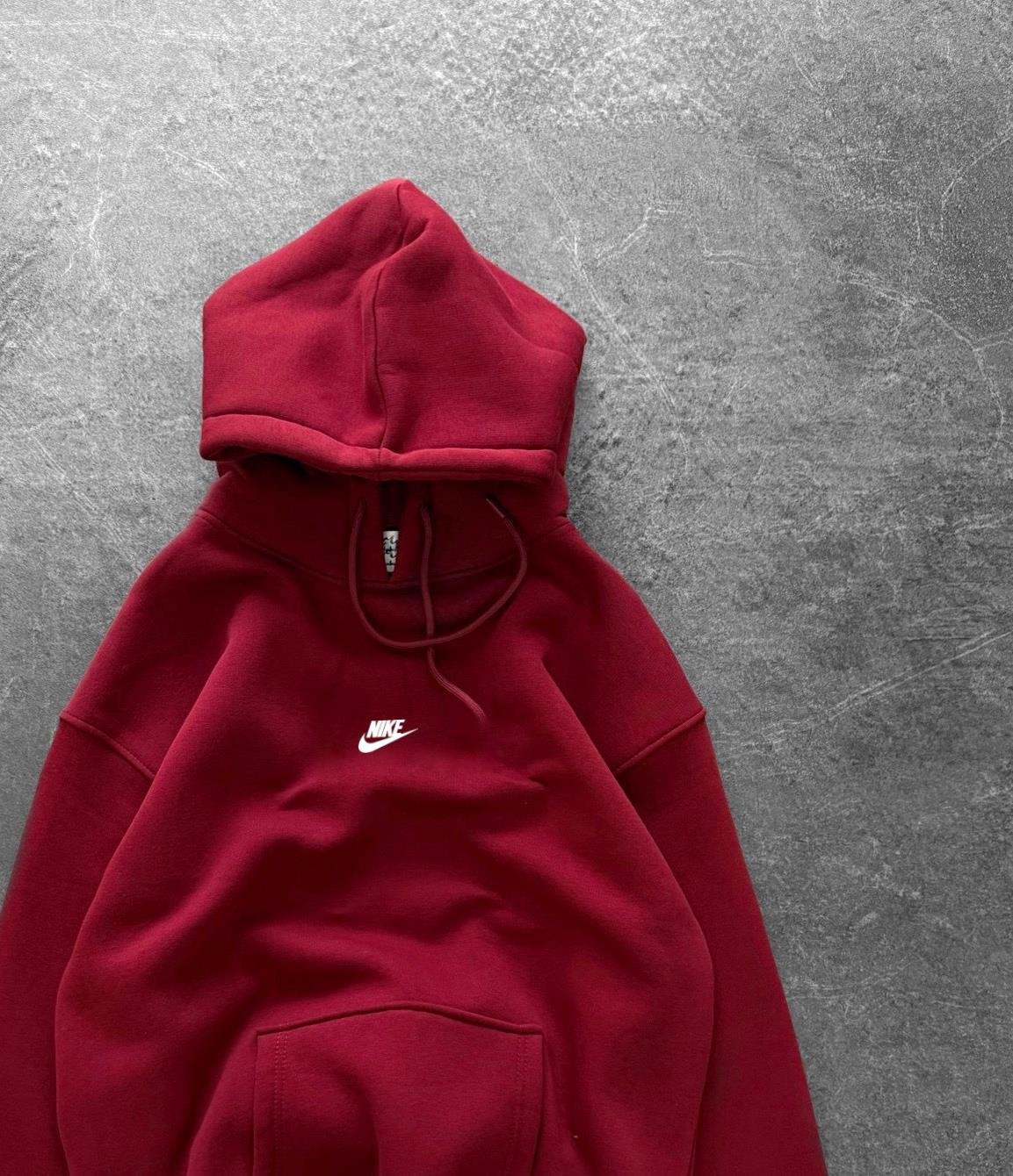 Bordo Kapşonlu Basic Nİke Sweat