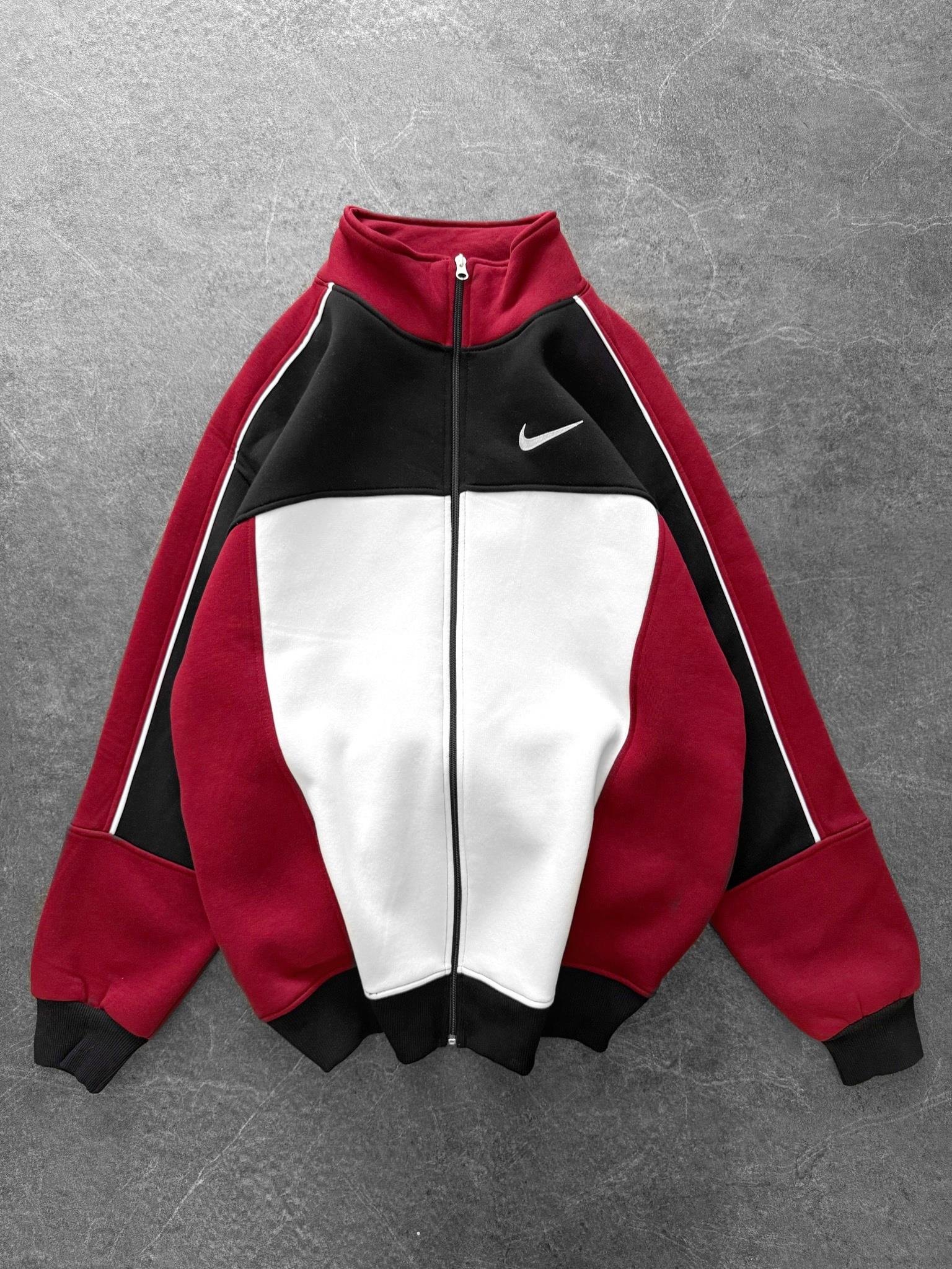 Bordo Kol Biye Nike Hırka