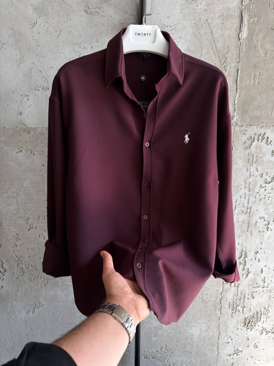 BORDO POLO KETEN GÖMLEK