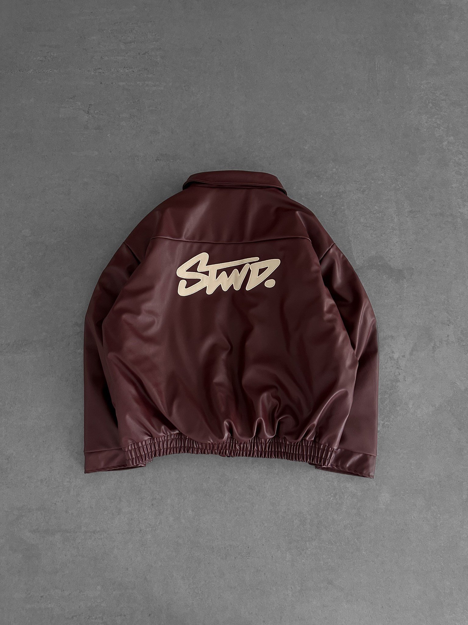 BORDO SIRT NAKIŞ STWD DERİ CEKET