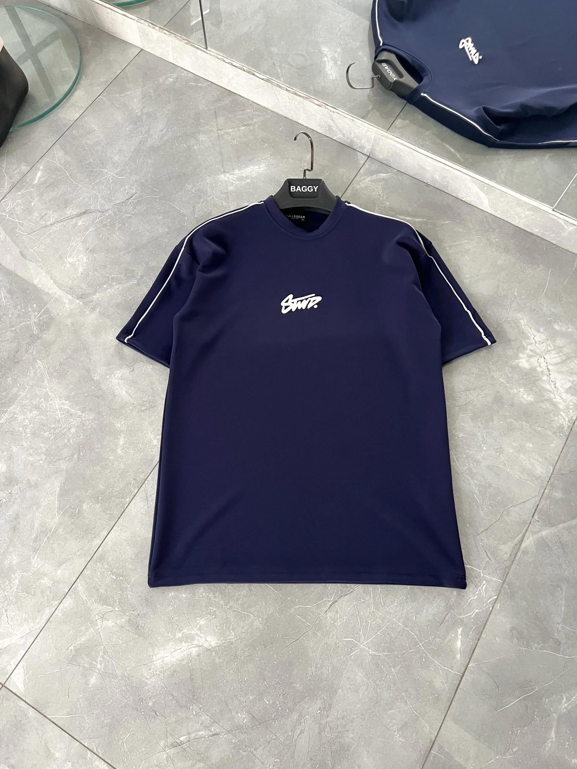 Lacivert Biye Stwd Tshirt