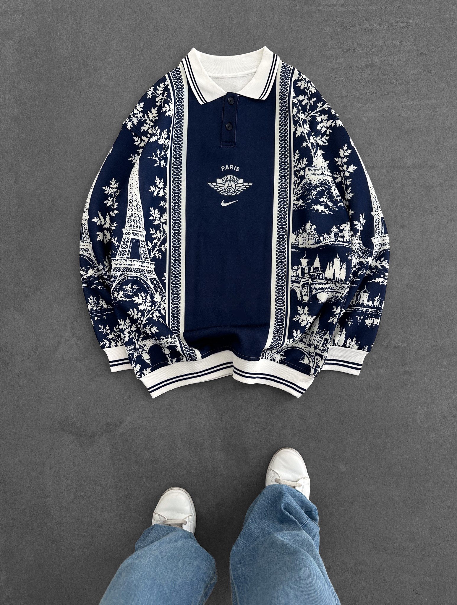 LACİVERT DİJİTAL POLO PARİS SWEAT