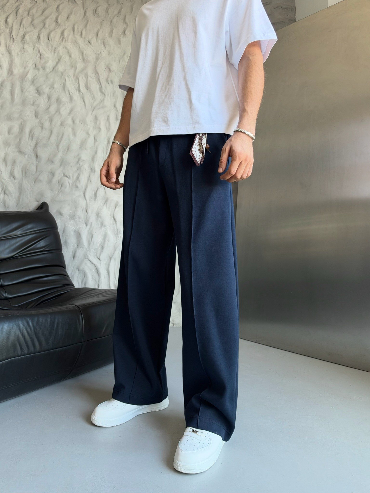 LACİVERT FULARLI BAGGY EŞOFMAN