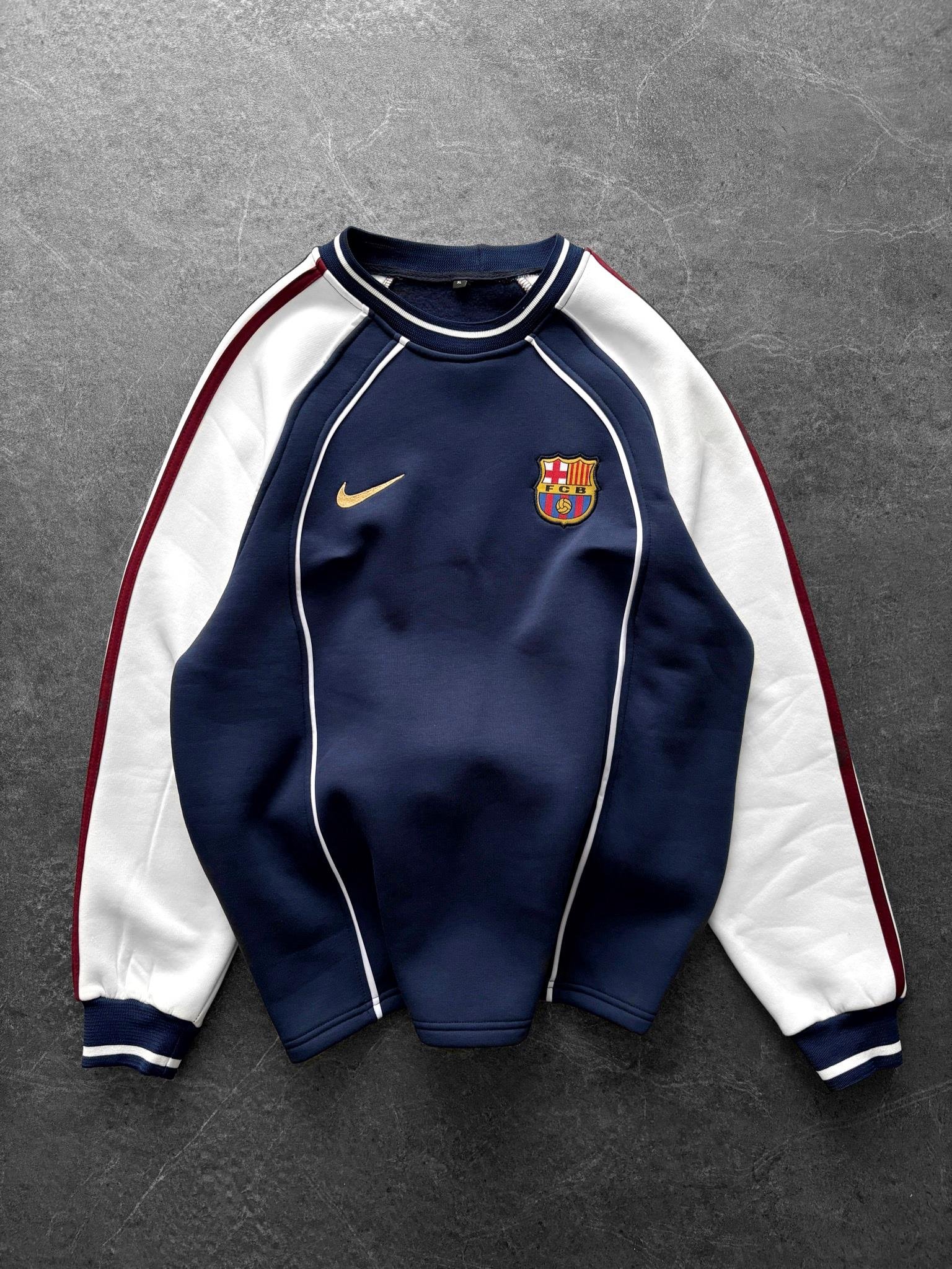 Lacivert Ön Biye Barça Sweat